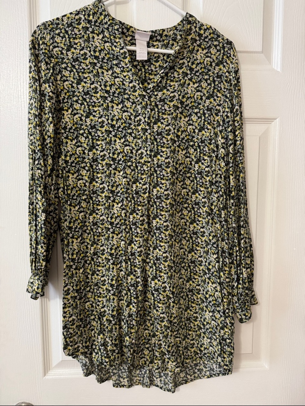 Floral V-Neck Tunic Top/Dress Floral Print